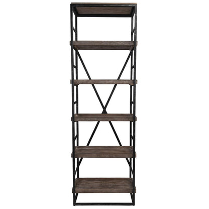 Evan - Single Bookshelf - Olive Brown