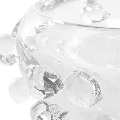 Aura - Clear Glass Bowl - White