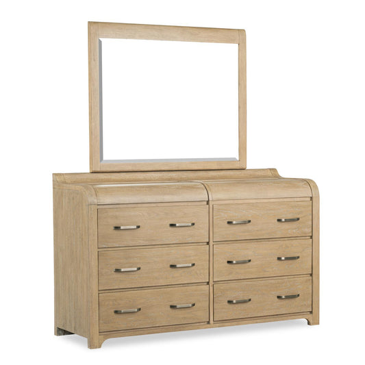 Flow - 6 Drawer Dresser - Sandstone