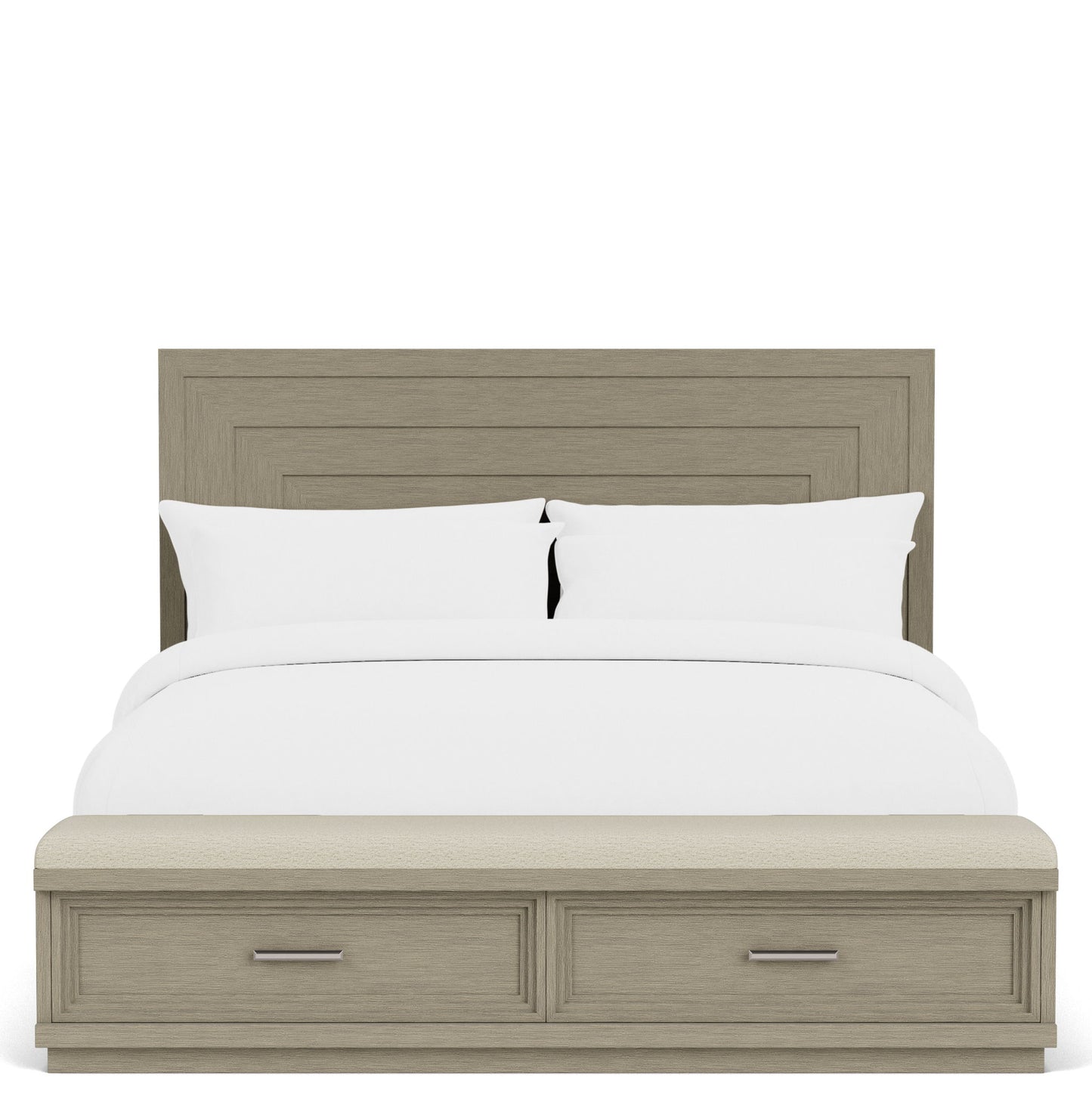 Cascade - Queen Upholstered Storage Footboard - Dovetail