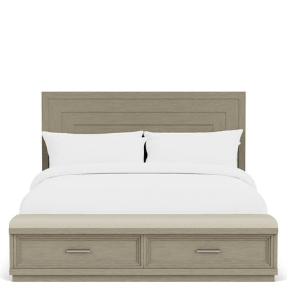 Cascade - Queen Upholstered Storage Footboard - Dovetail