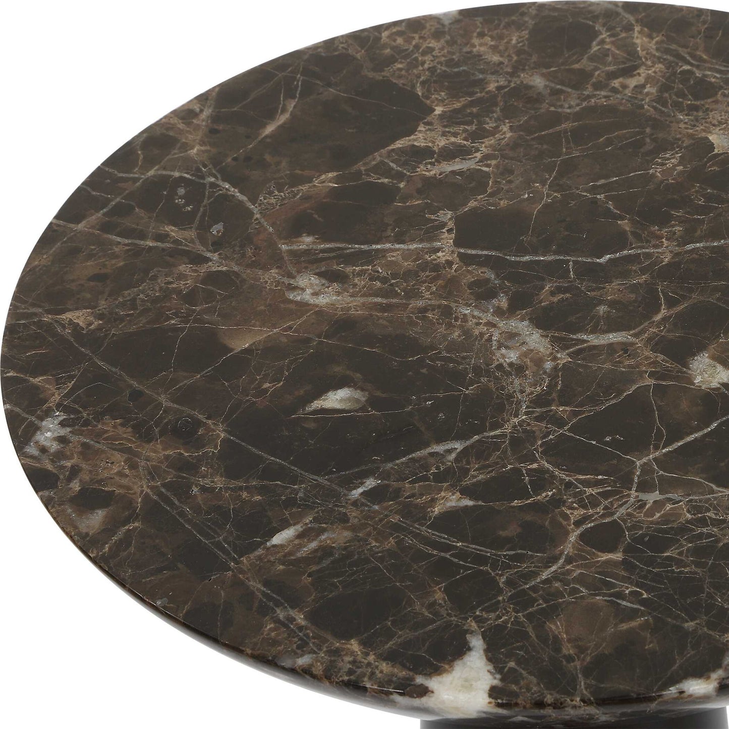 Hastings - Marble Accent Table - Dark Brown