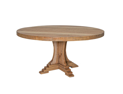 Marquez - Round Table Base - Two Tone Light Brown