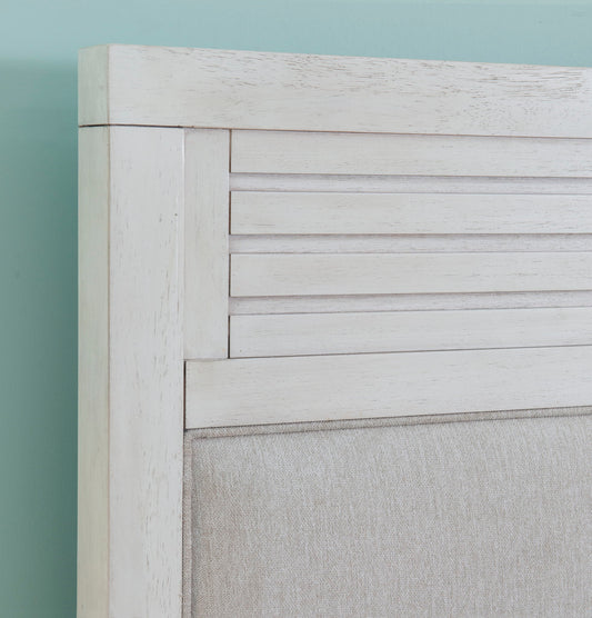 Edgewater - California King Upholstered Headboard - White