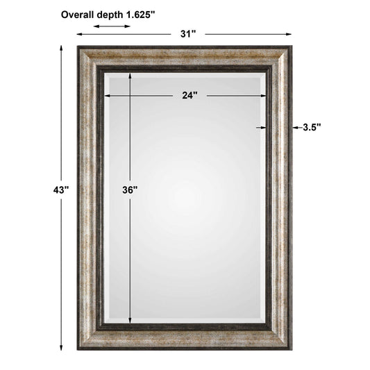 Shefford - Mirror - Antiqued Silver