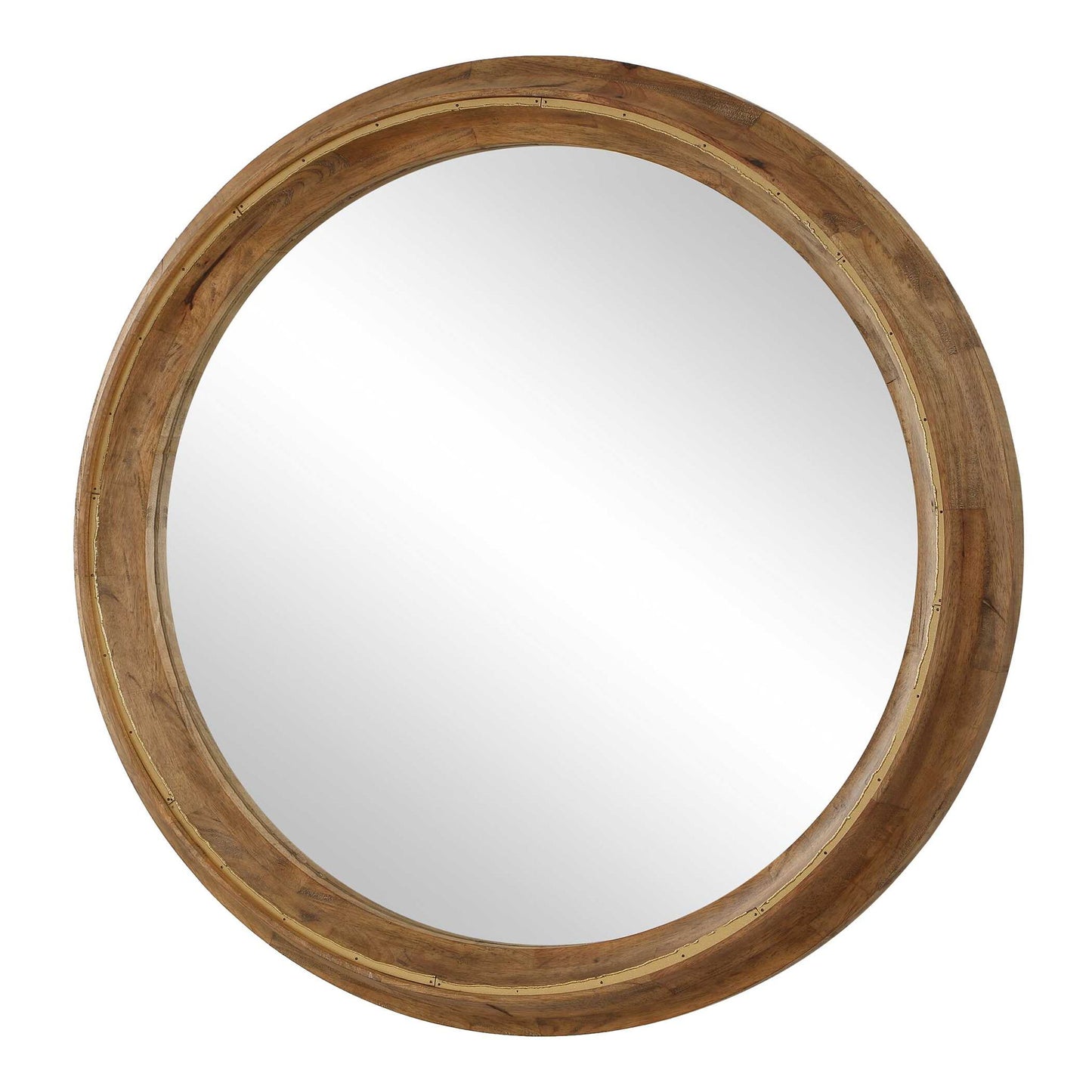 Frontier - Round Wood Mirror - Woodtone