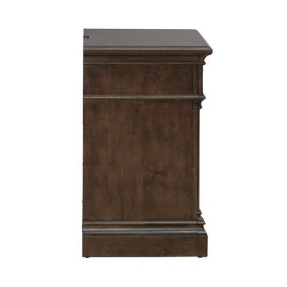 Arden Road - Nightstand With Charging Station - Satin Cherry