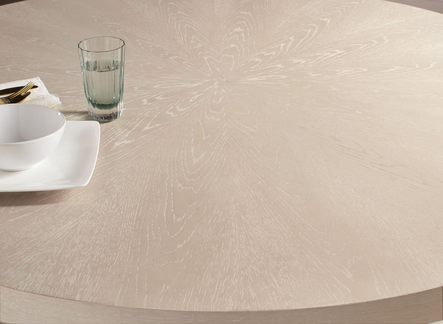 Nouveau Chic - Round Pedestal Dining Table - Light Brown