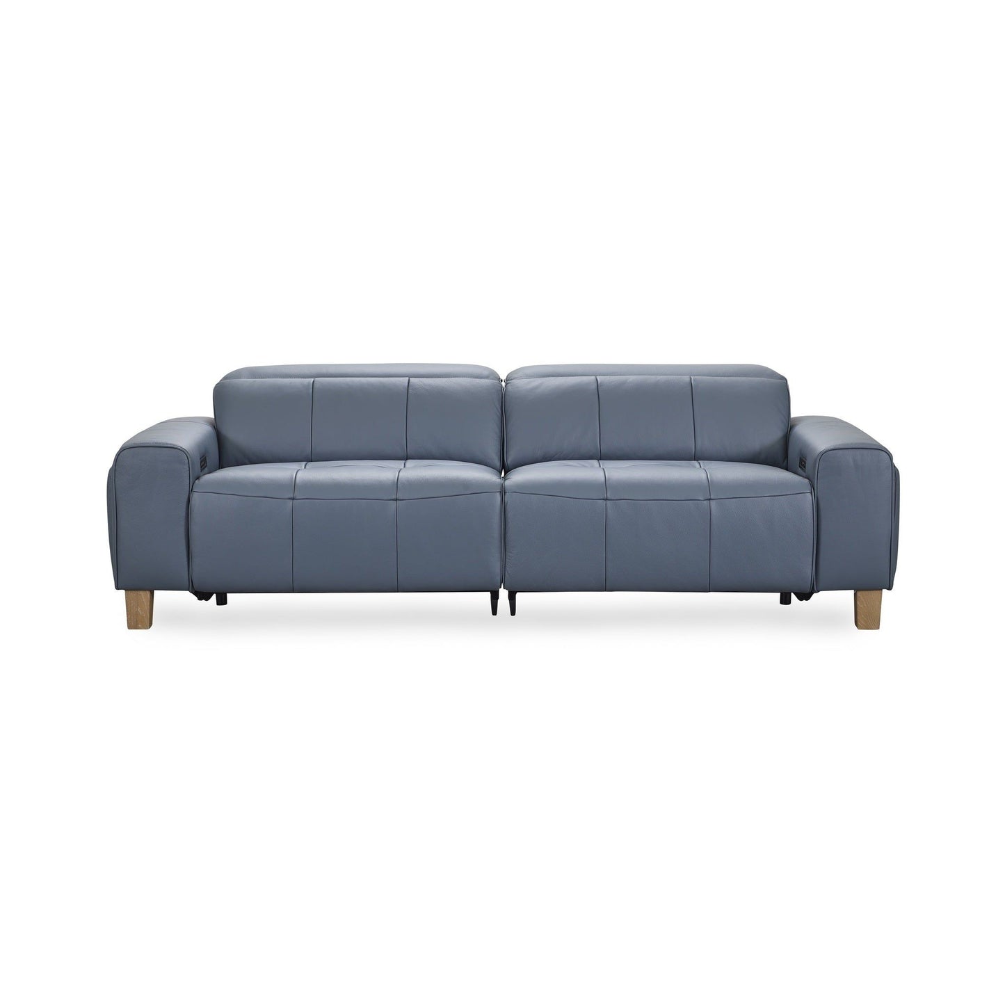 Alea - Leather Power Recliner Sofa - Blue