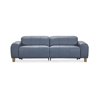 Alea - Leather Power Recliner Sofa - Blue