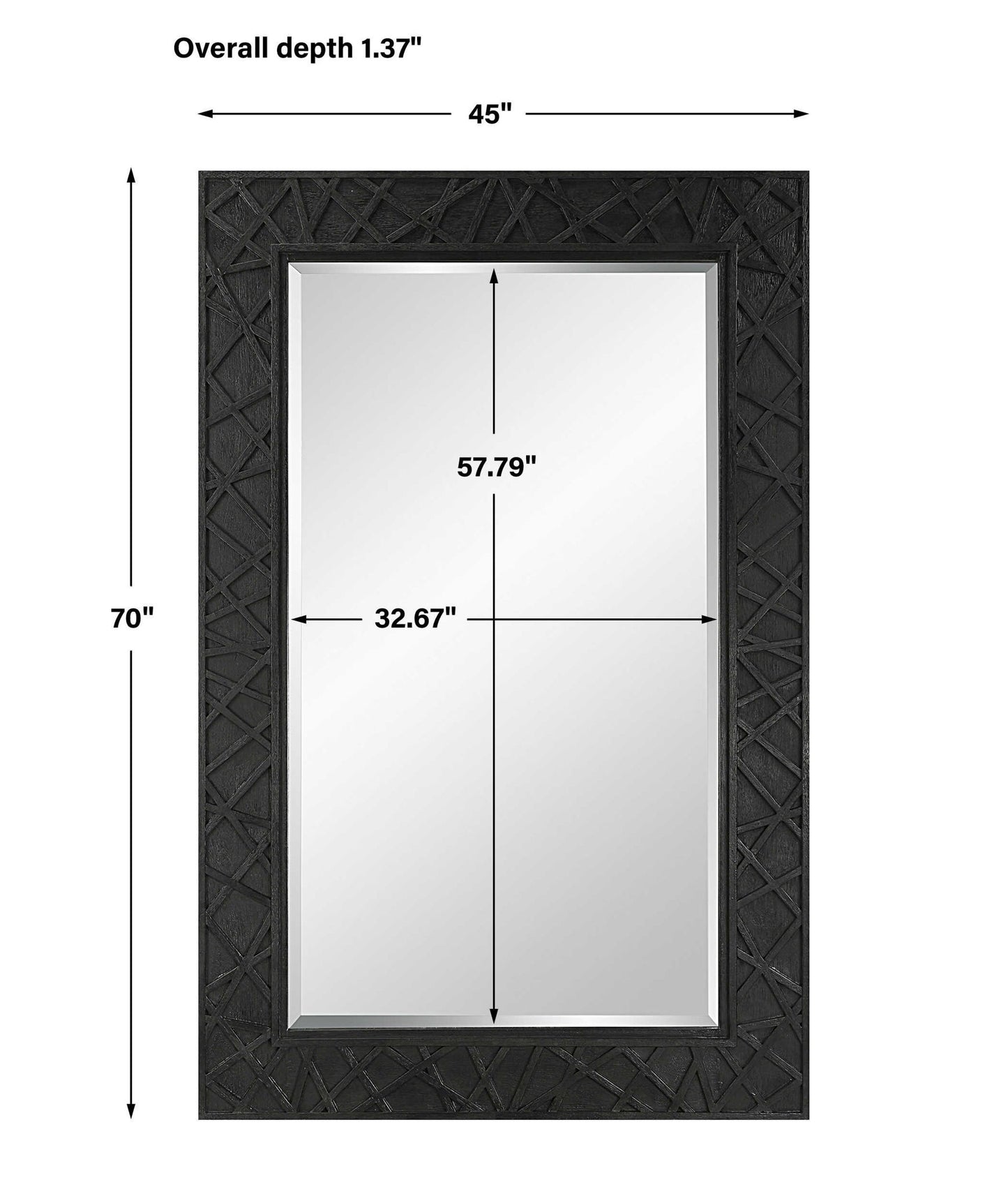 Everest - Mirror - Satin Black