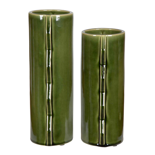 Meander - Vases (Set of 2) - Green