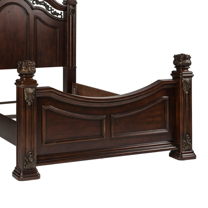 Messina Estates - Queen Poster Footboard - Dark Brown
