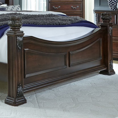 Messina Estates - Queen Poster Footboard - Dark Brown