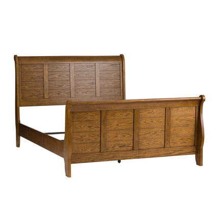 Grandpas Cabin - Queen Sleigh Headboard & Footboard - Light Brown