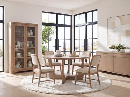 Alden - Credenza (2 Drawers, Silverware Tray In RSF Drawer, 4 Doors, 2 Adjustable Shelves) - Stonewashed