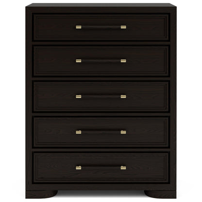 Lydia - 5 Drawer Chest - Dark Brown