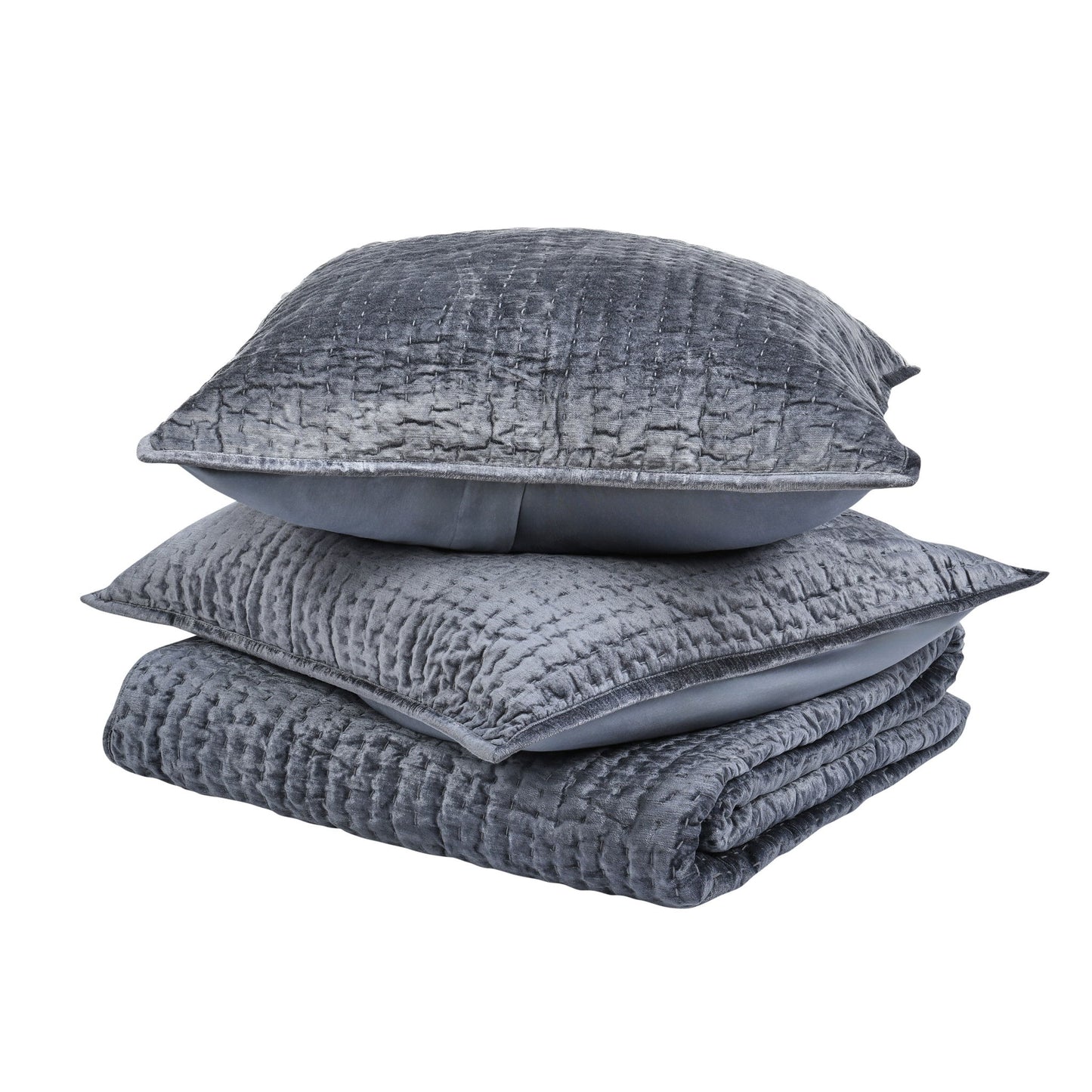 Bari - Velvet Queen Quilt - Sea Fog