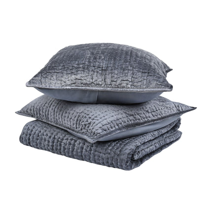 Bari - Velvet Standard Sham - Sea Fog