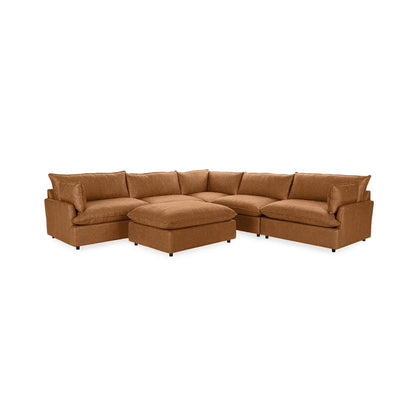 Caplan - 6 Piece Modular Sectional With Ottoman