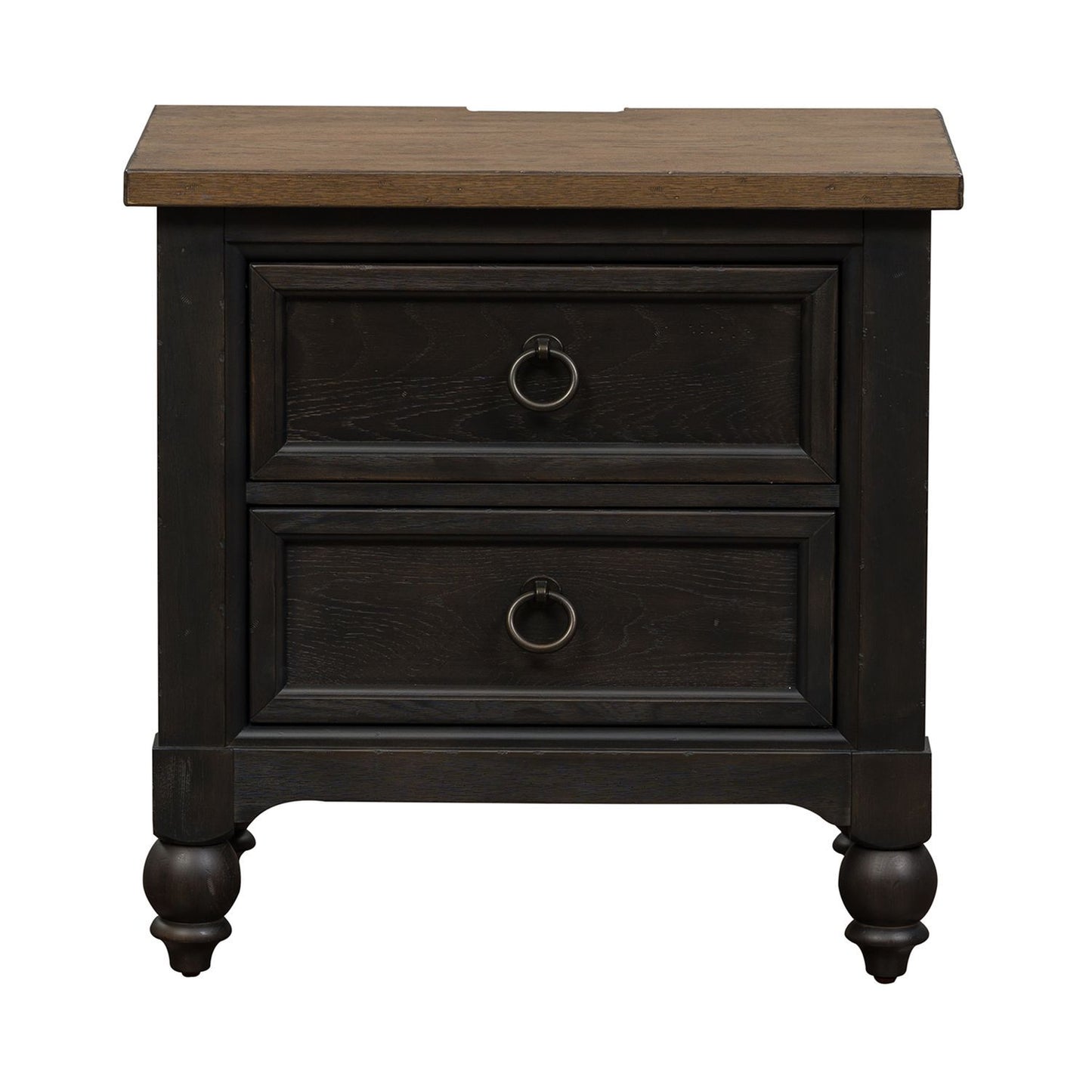 Americana Farmhouse - 2 Drawer Night Stand With Charging Station