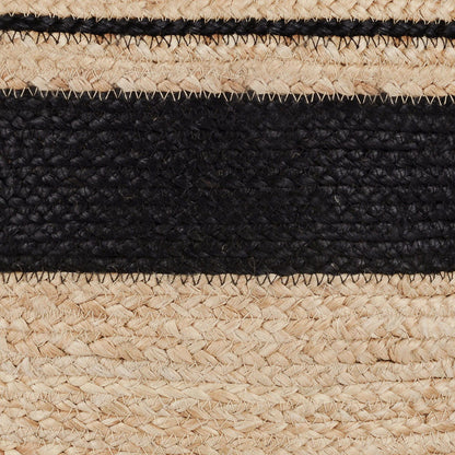 Poufs - Faro Jute Pouf - Natural / Black