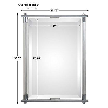 Adara - Vanity Mirror - Pearl Silver