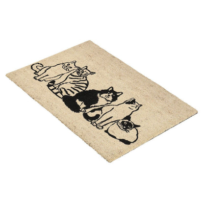 Doormats - Kitty Crew Doormat - Black / Sand