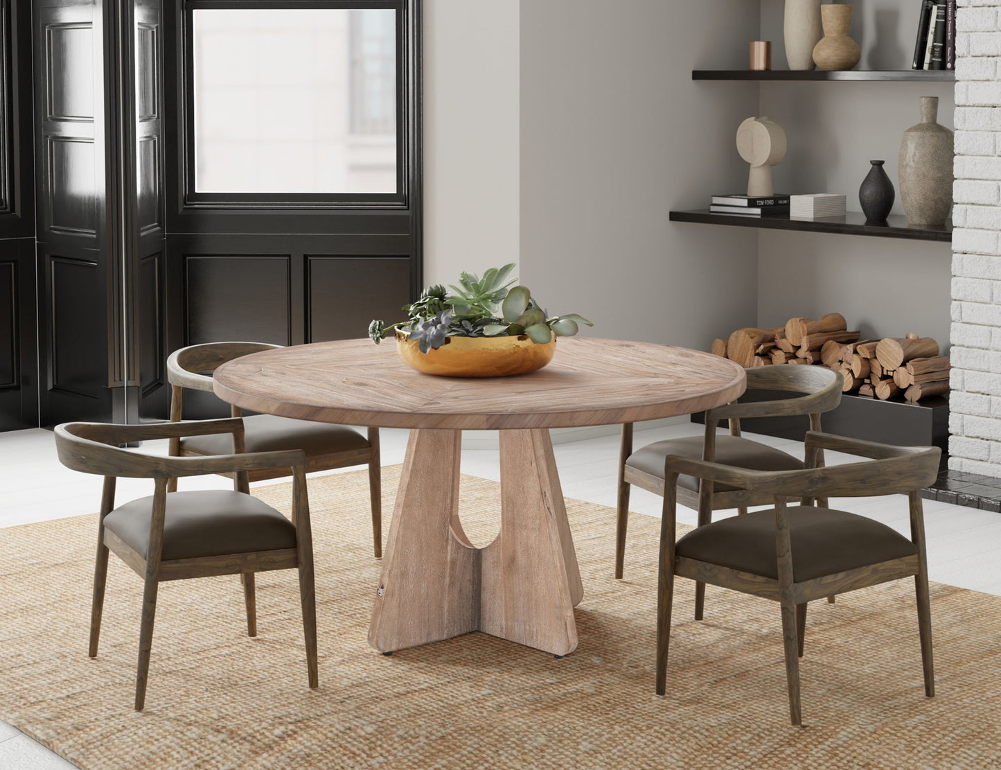 Balam - Round Table Top - Light Brown