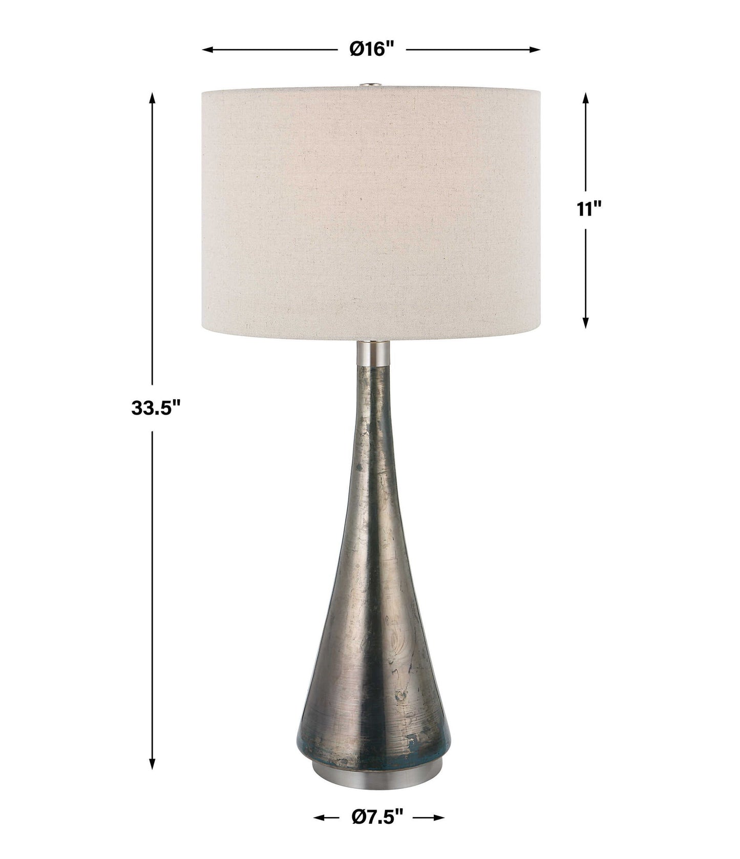 Contour - Metallic Glass Table Lamp - Dark Gray