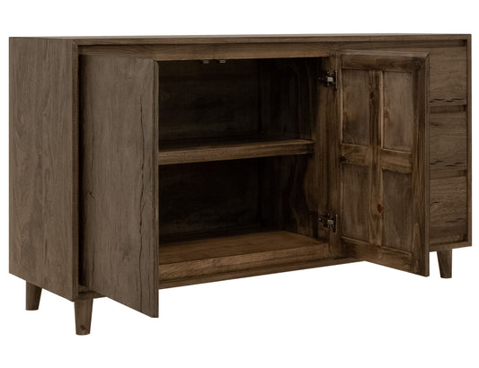 Savia - 3 Drawer & 2 Door Console - Brown