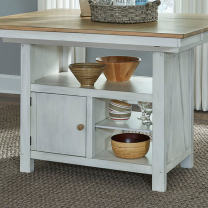 Lindsey Farm - Kitchen Island Base - Weathered White