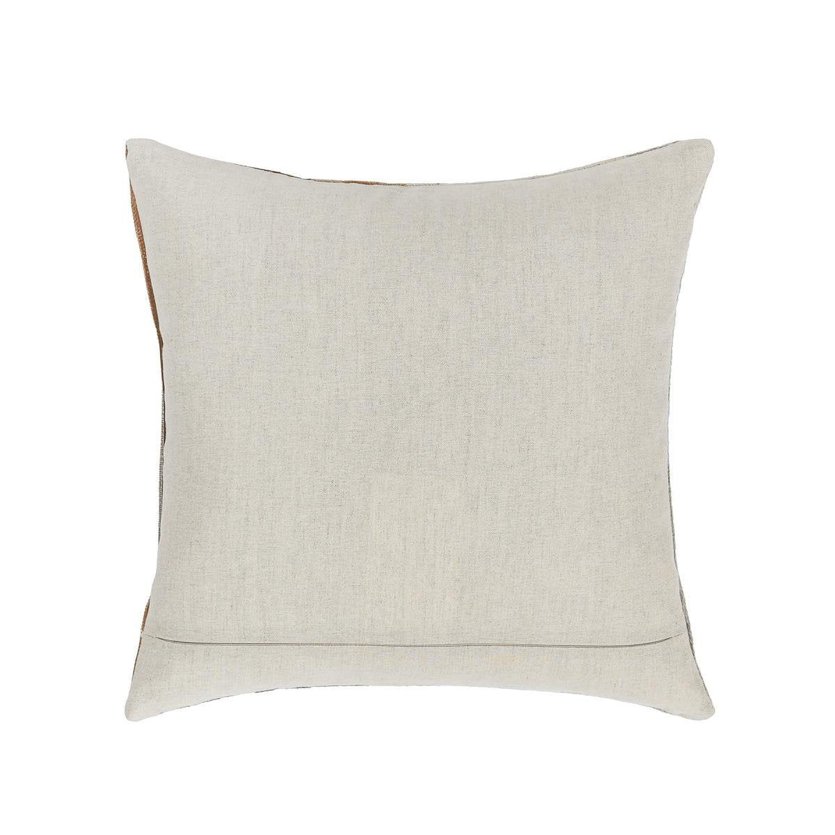 Radiant Oasis - 20" x 20" Meru Hide Pillow - Tan Multi