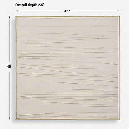 Walking The Line - Minimalist Canvas Art - Gray