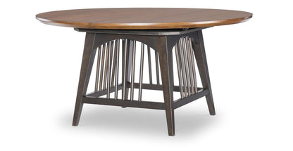 Fenmore - Round Dining Table Top - Mocha And Distressed Cherry