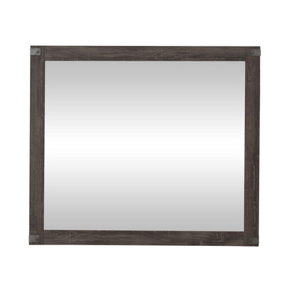 Lakeside Haven - Landscape Mirror - Dark Brown