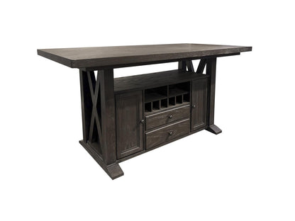 Briarwood - Counter Height Table Base With Storage - Sable