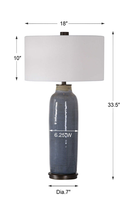 Vicente - Slate Table Lamp - Blue