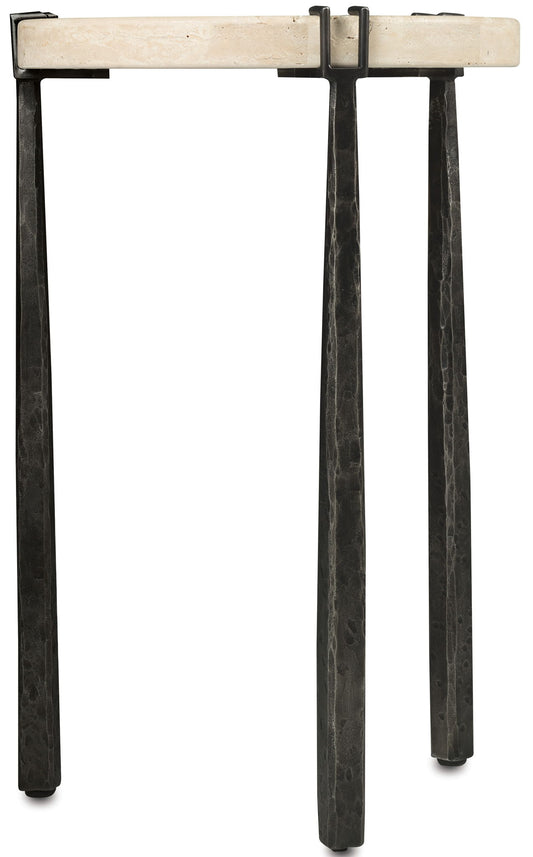 Driftwood - Metal Spot Table - Beige / Gray