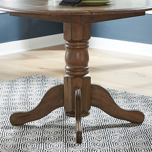 Carolina Crossing - Drop Leaf Table Base - Dark Brown