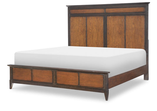 Fenmore - King / California King Panel Footboard - Mocha And Distressed Cherry