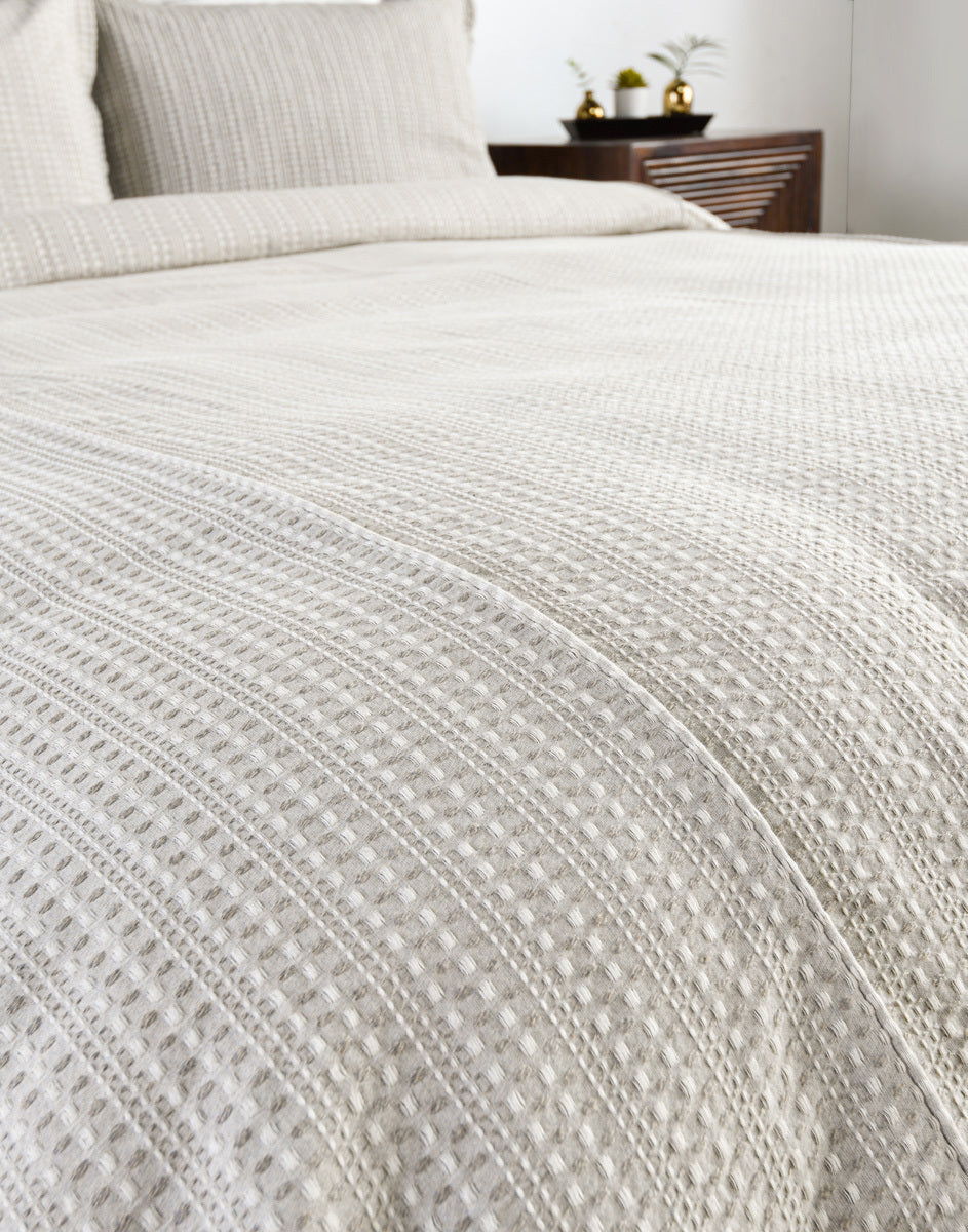 Mason - 3 Piece Queen Duvet Set - Taupe