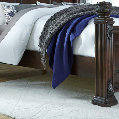 Messina Estates - King Poster Rails - Dark Brown