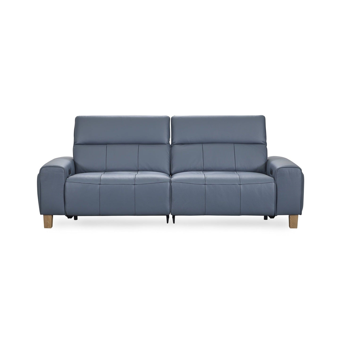 Alea - Leather Power Recliner Sofa - Blue