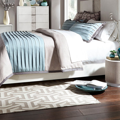 Mirage - California King Panel Rails - Wirebrushed White