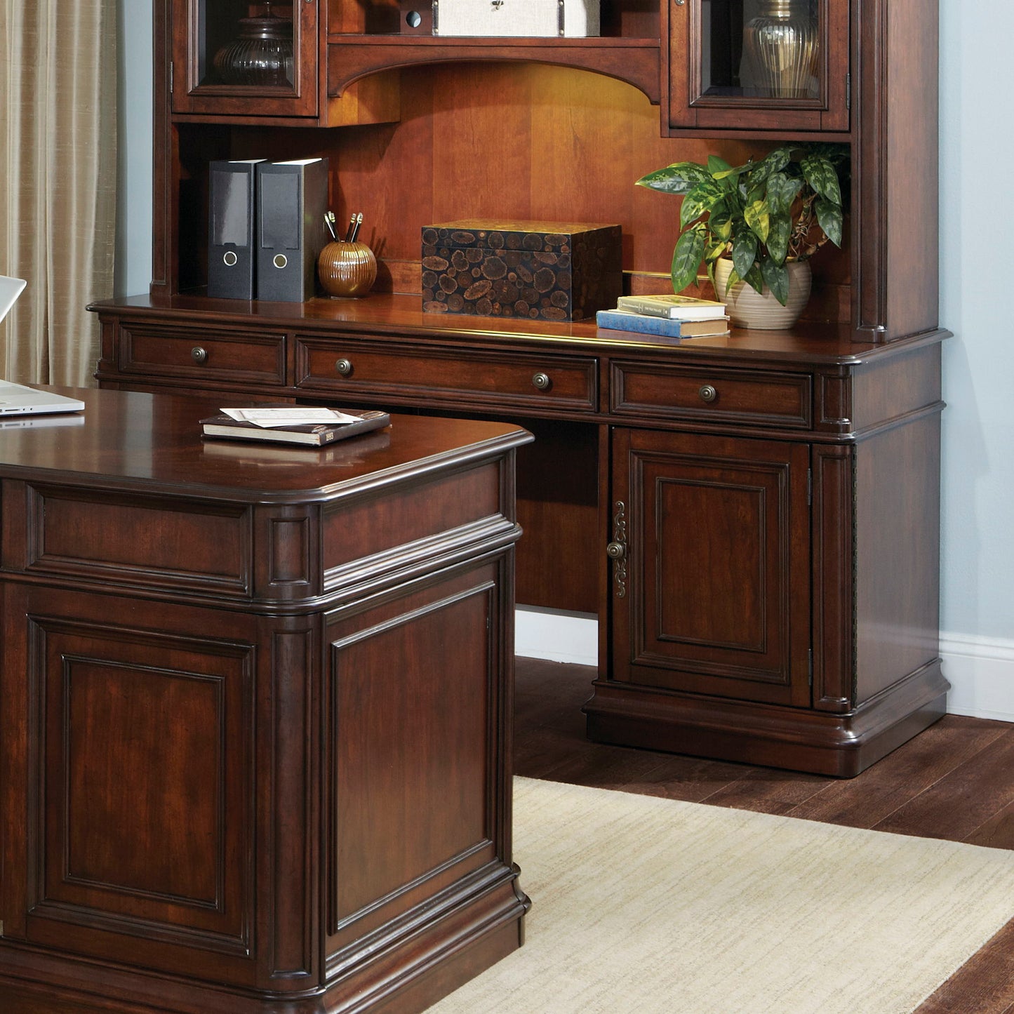 Brayton Manor - Jr Executive Credenza Base - Dark Brown