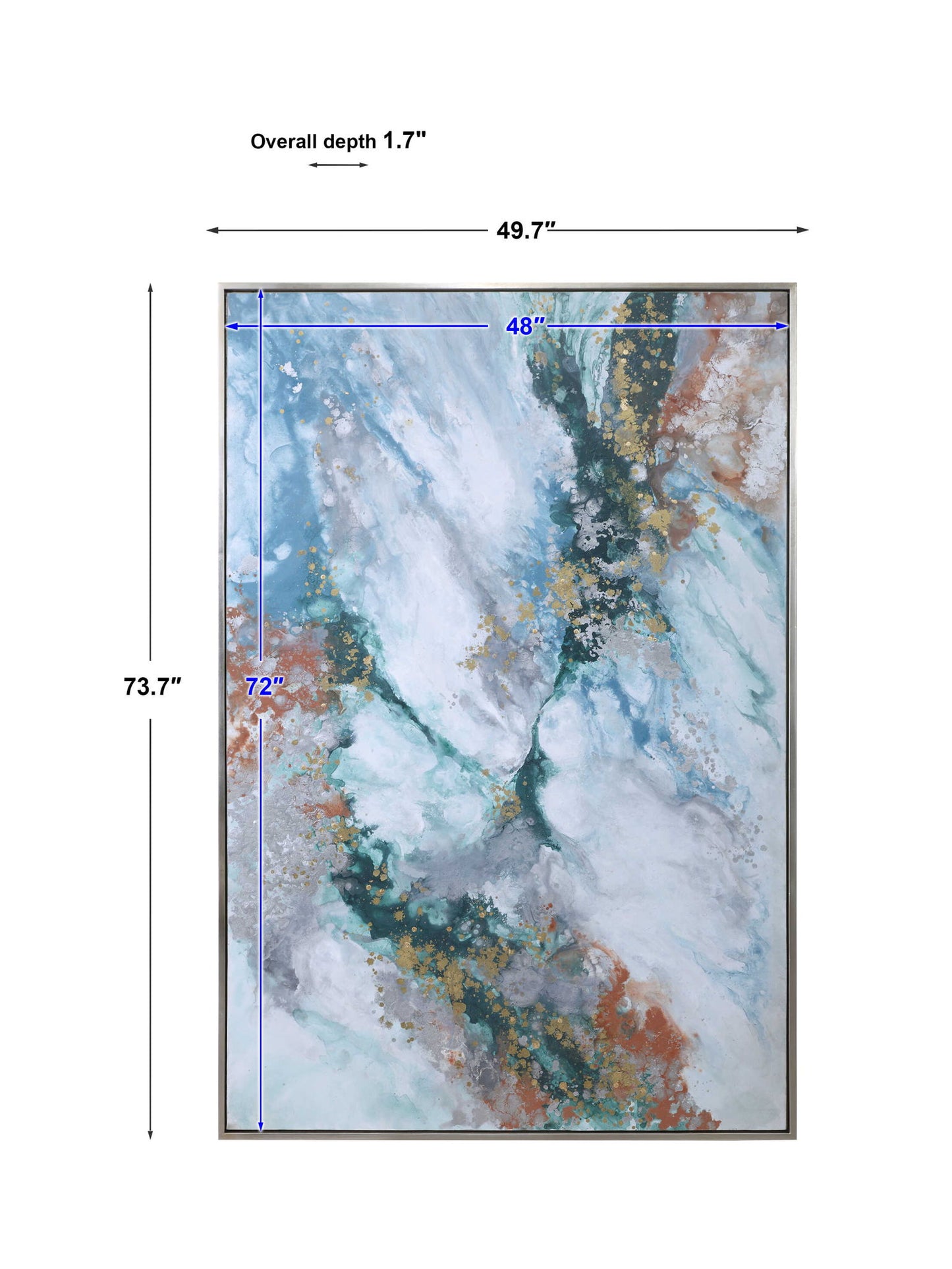 Mercury Hand - Abstract Art - Blue