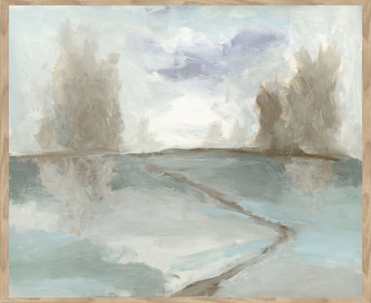 48" x 72" Forest Painting By Buddy Whitlock - Blue