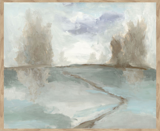 48" x 72" Forest Painting By Buddy Whitlock - Blue