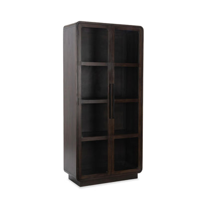 Rogers - Solid Wood Tall Cabinet - Brown